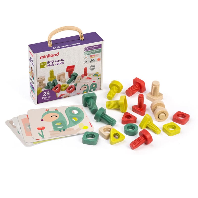 Eco Nuts & Bolts (Pack of 2) - Gross Motor Skills - Miniland Educational Corporation