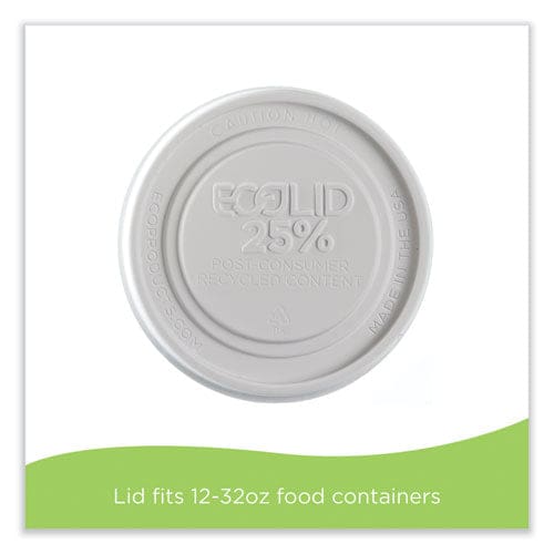 Eco-Products Evolution World Ecolid 25% Recycled Food Container Lid Fits 12 To 32 Oz Containers White Plastic 500/carton - Food Service -