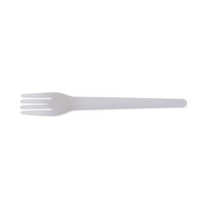 Eco-Products Plantware Compostable Cutlery Fork 6 Pearl White 50/pack 20 Pack/carton - Food Service - Eco-Products®