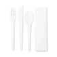 Eco-Products Plantware Compostable Cutlery Kit Knife/fork/spoon/napkin 6 Pearl White 250 Kits/carton - Food Service - Eco-Products®