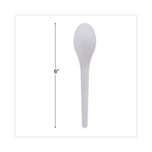Eco-Products Plantware Compostable Cutlery Spoon 6 Pearl White 50/pack 20 Pack/carton - Food Service - Eco-Products®