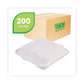 Eco-Products Renewable And Compost Sugarcane Clamshells 3-compartment 9 X 9 X 3 White 50/pack 4 Packs/carton - Food Service - Eco-Products®
