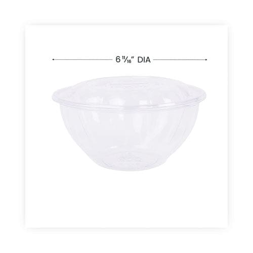 Eco-Products Renewable And Compostable Salad Bowls With Lids 32 Oz Clear Plastic 50/pack 3 Packs/carton - Food Service - Eco-Products®