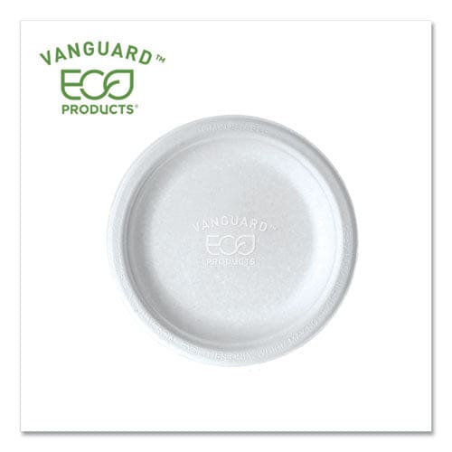 Eco-Products Vanguard Renewable And Compostable Sugarcane Plates 6 Dia White 1,000/carton - Food Service - Eco-Products®