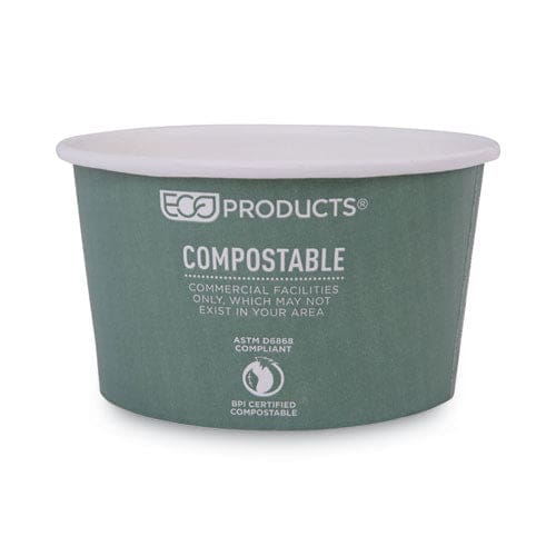 Eco-Products World Art Renewable And Compostable Food Container 12 Oz 4.05 Diameter X 2.5 H Green Paper 25/pack 20 Packs/carton - Food