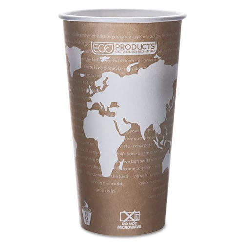 Eco-Products World Art Renewable And Compostable Hot Cups 8 Oz Plum 50/pack - Food Service - Eco-Products®