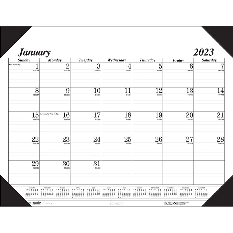 Economy Desk Pad 12 Months Jan - Dec (Pack of 6) - Calendars - House Of Doolittle