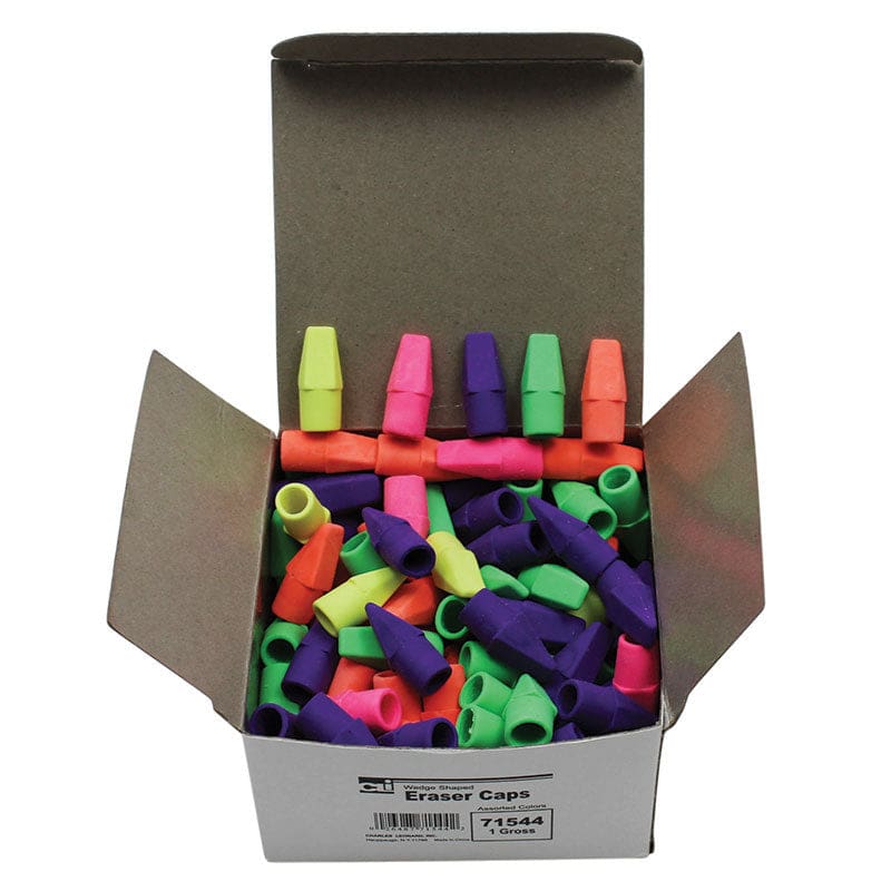 Economy Eraser Caps Assorted Color (Pack of 10) - Erasers - Charles Leonard