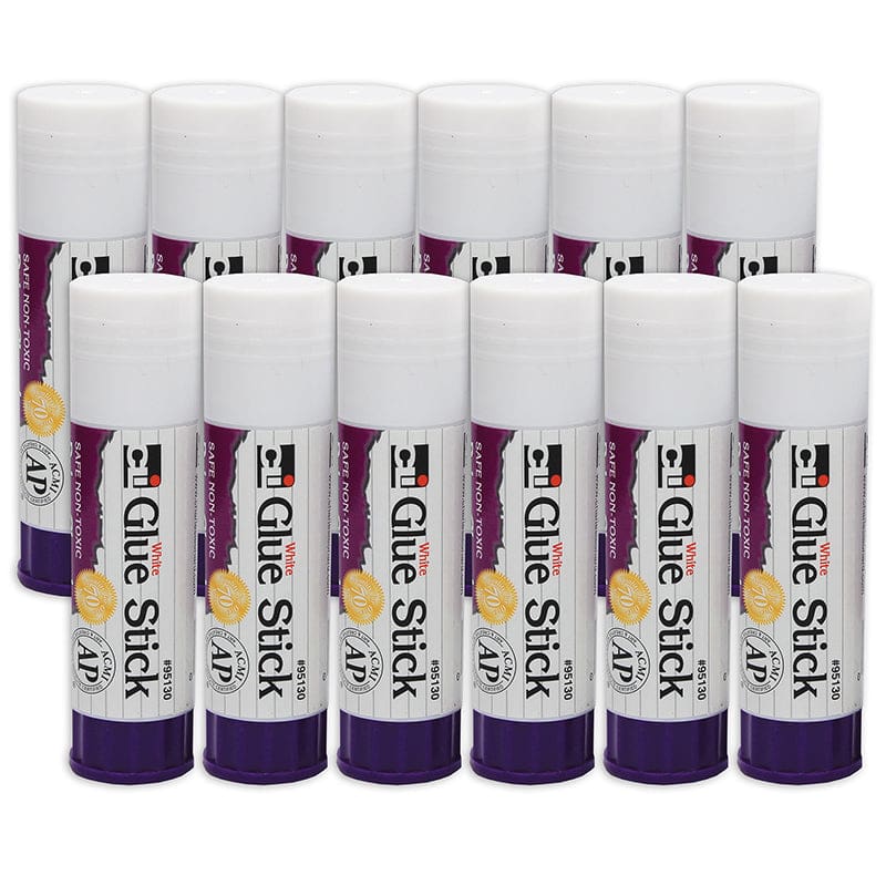 Economy Glue Sticks Wht 1.3Oz 12Pk (Pack of 3) - Glue/Adhesives - Charles Leonard