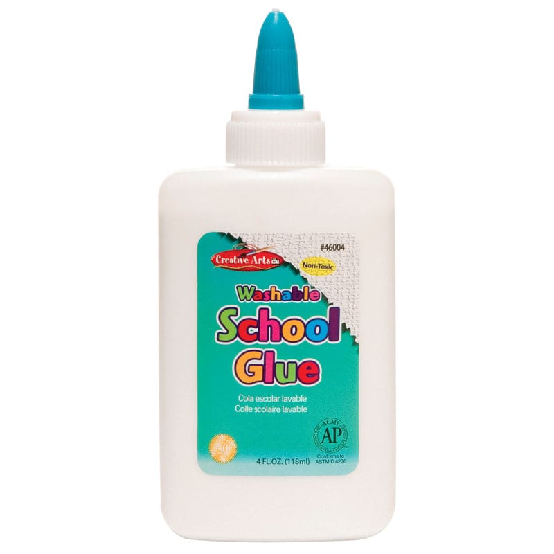 Economy Washable School Glue 4 Oz (Pack of 12) - Glue/Adhesives - Charles Leonard