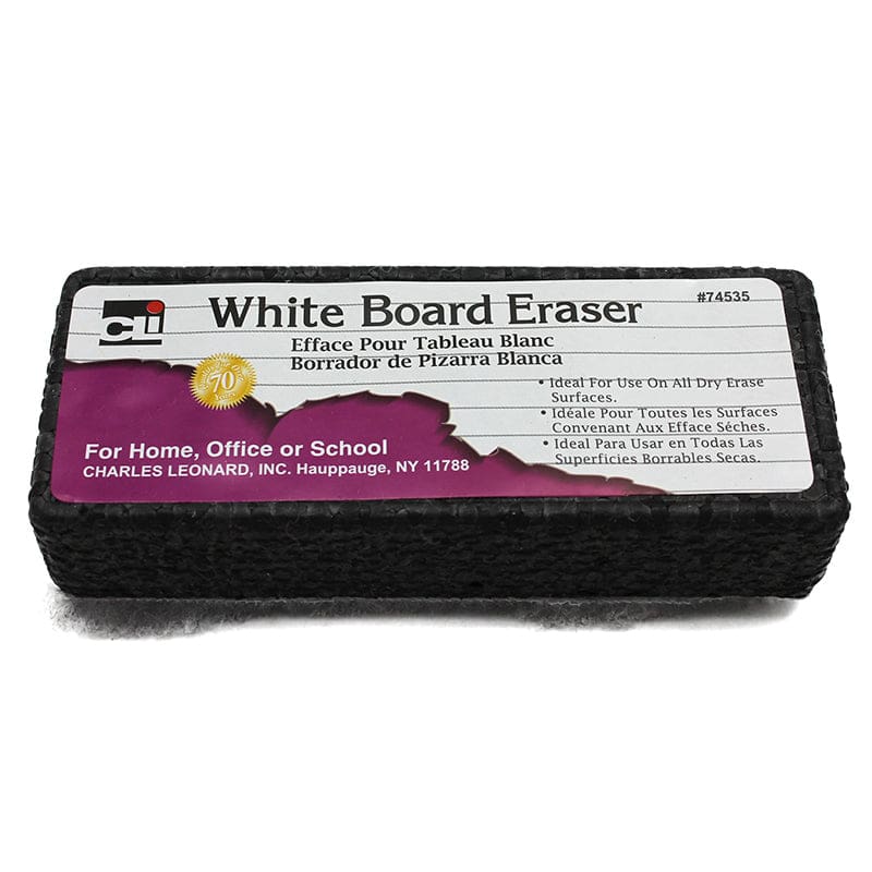 Economy Whiteboard Eraser (Pack of 12) - Erasers - Charles Leonard