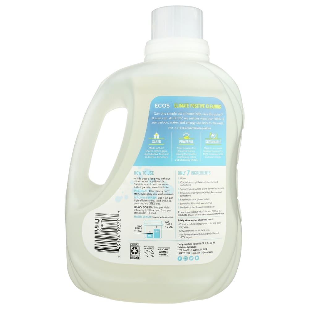 ECOS: Hypoallergenic Laundry Detergent Lavender 170 oz - Home Products > Laundry Detergent - ECOS