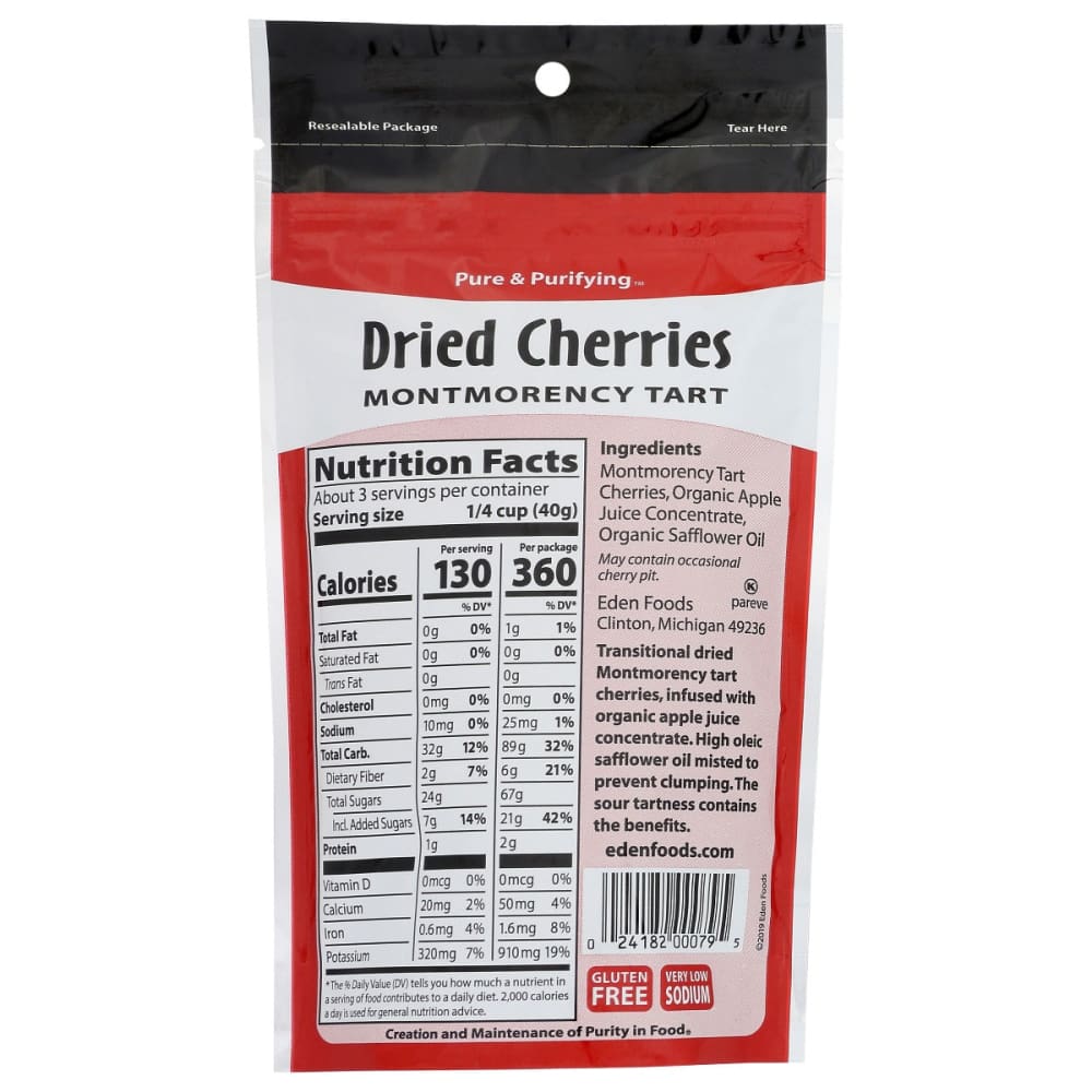 EDEN FOODS: Fruit Dried Cherry Montmorency 4 oz - Grocery > Snacks > Fruit Snacks - EDEN FOODS