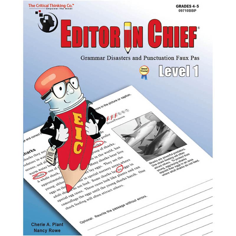 Editor In Chief Lv 1 (Pack of 2) - Editing Skills - Critical Thinking Co.