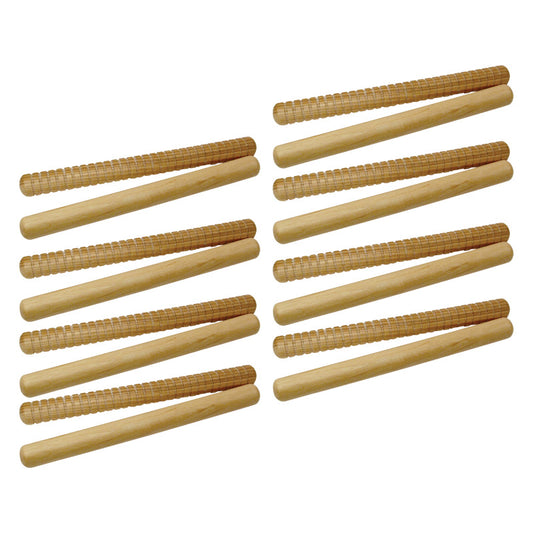 12 Pairs Hickory Rhythm Sticks 8In