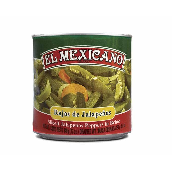 EL MEXICANO Grocery > Meal Ingredients > Canned Food EL MEXICANO: Sliced Jalapenos Peppers In Brine, 12 oz