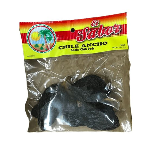 El Sabor Chile Ancho Chili Pods, 2 oz - ShelHealth.Com