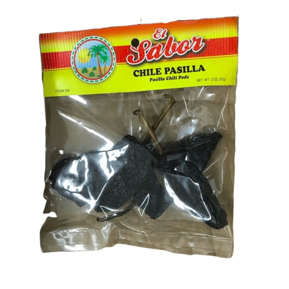 El Sabor Chile Pasilla Chili Pods, 2 oz - ShelHealth.Com