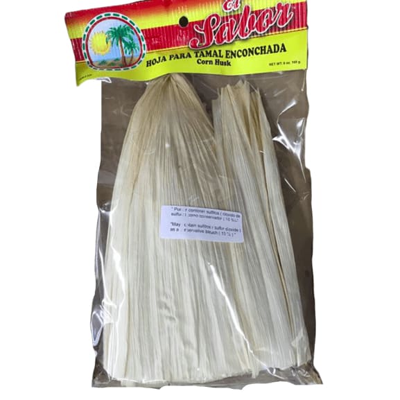 El Sabor Hoja Para Tamal Enconchada, Corn Husk, 8 oz - ShelHealth.Com