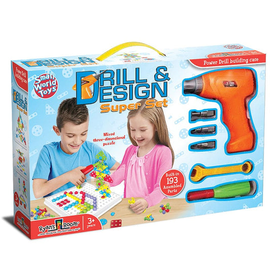 Electric Drill Self Assemble 193Pcs Building Case - Blocks & Construction Play - Small World Toys