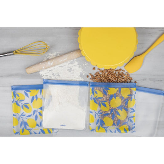 Ello Plastic Reusable Food Storage Bags 12 Pack Summer Fruits - Food Storage & Kitchen Organization - Ello