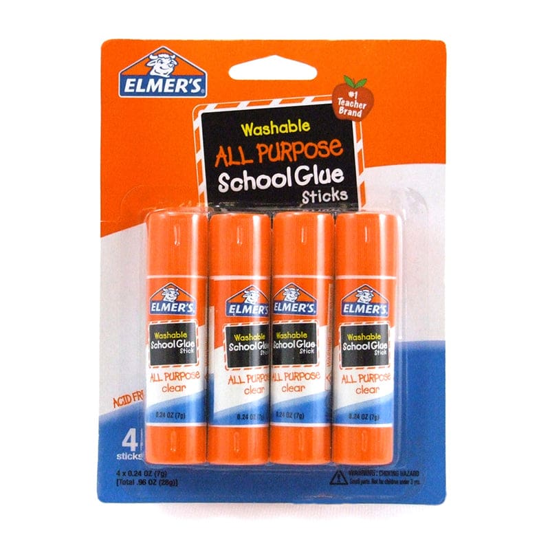 Elmers 4Pk School Glue Sticks All Purpose Washable (Pack of 10) - Glue/Adhesives - Sanford L.p.