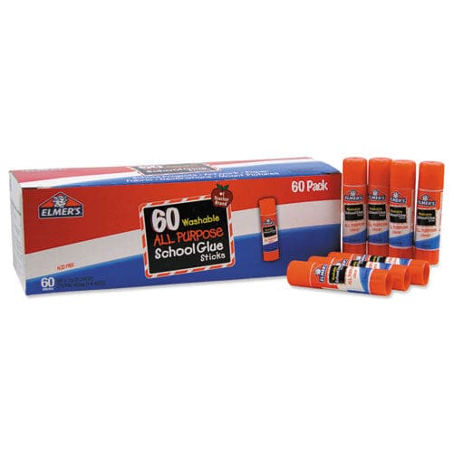 Elmer’s Washable School Glue Sticks 0.24 Oz Applies And Dries Clear 60/box - School Supplies - Elmer’s®