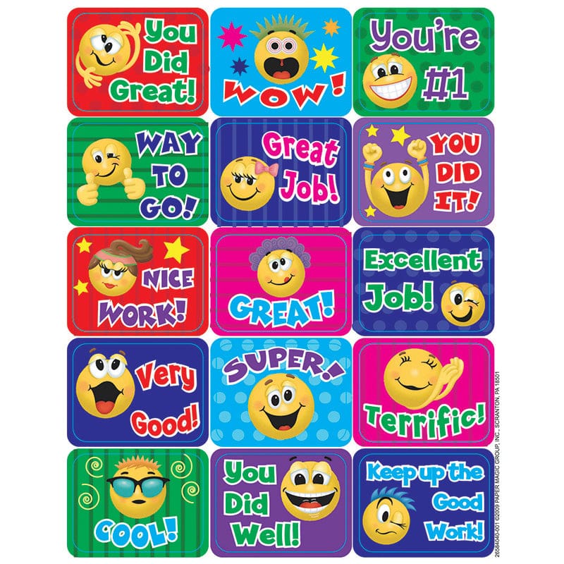 Emoticons Success Stickers (Pack of 12) - Stickers - Eureka