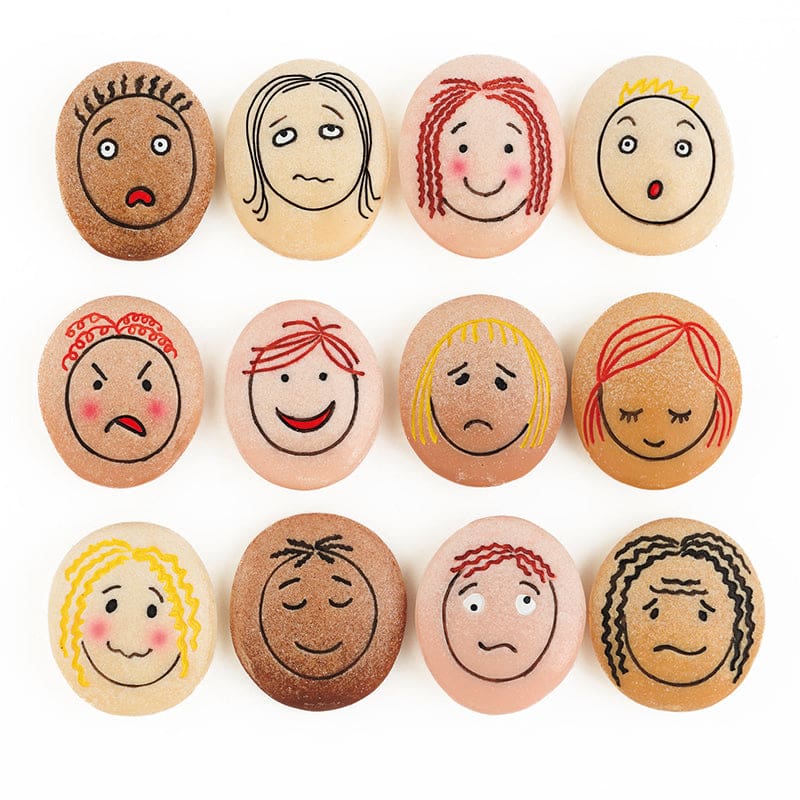 Emotion Stones Set Of 12 - Auditory/Visual Stimulation - Yellow Door Us LLC