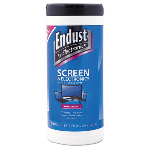 Endust Antistatic Cleaning Wipes Premoistened 5 X 7 Clean Scent 70/canister - School Supplies - Endust®