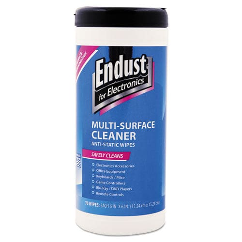 Endust Antistatic Premoistened Wipes For Electronics Cloth 6 X 6 70/tub - School Supplies - Endust®