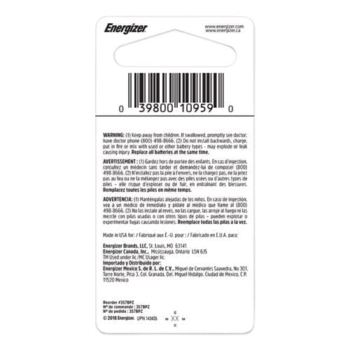 Energizer 357/303 Silver Oxide Button Cell Battery 1.5 V - Technology - Energizer®