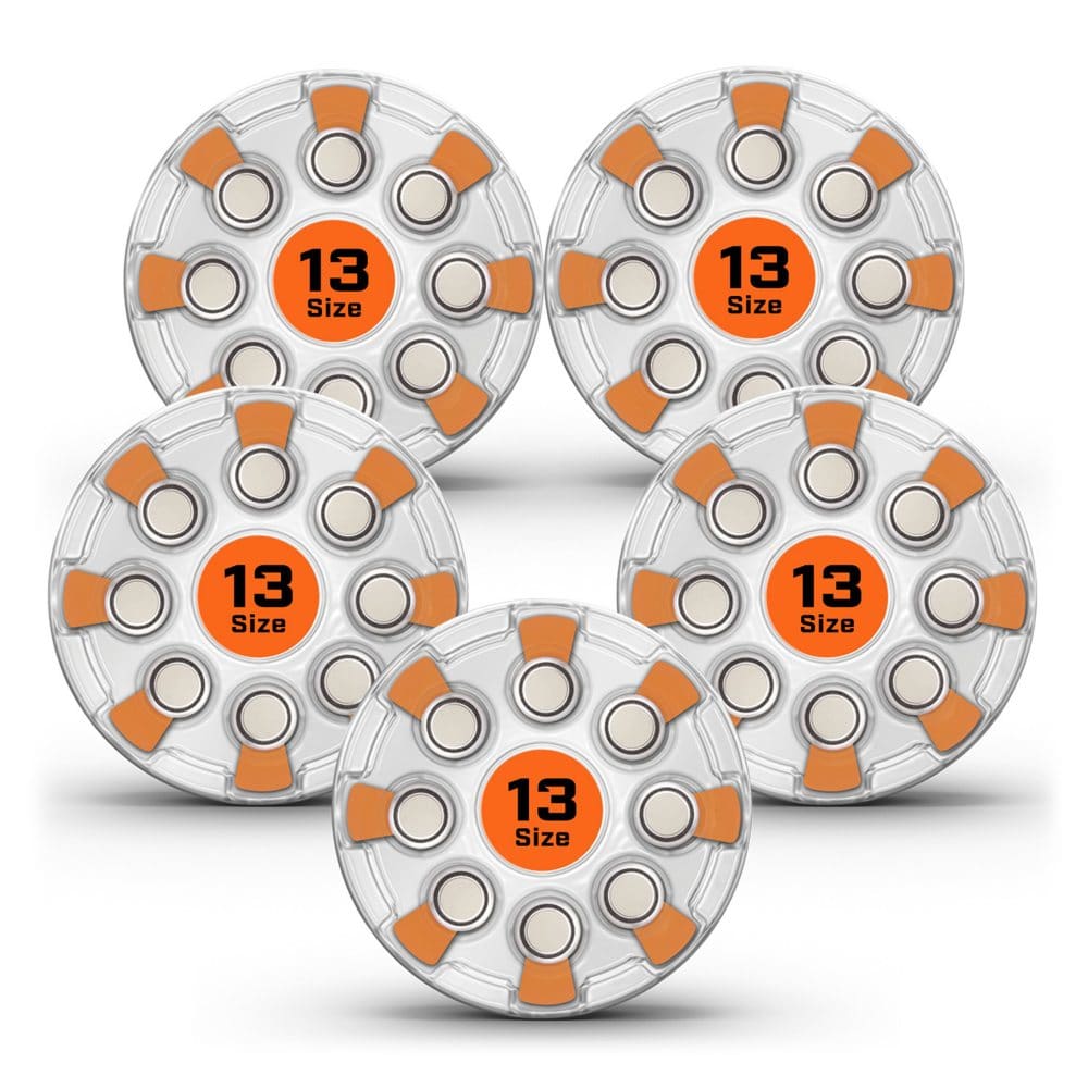 Energizer Hearing Aid Batteries Size 13 Orange Tab 40 Pack - Hearing Aid Batteries - Energizer Hearing