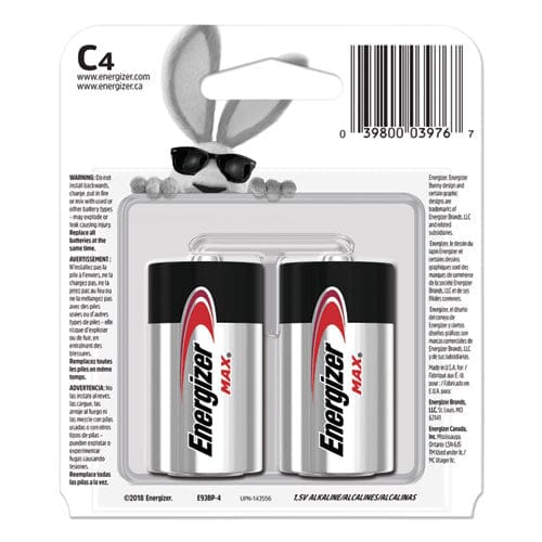 Energizer Max Alkaline C Batteries 1.5 V 4/pack - Technology - Energizer®