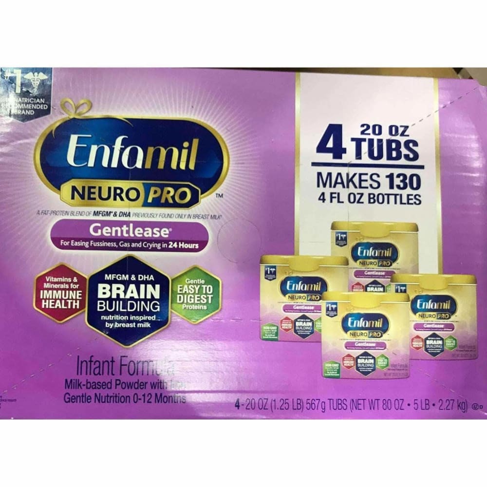 Enfamil Neuropro Infant Formula Milk Based Powder with Iron, Gentlease, 80 Oz - ShelHealth.Com