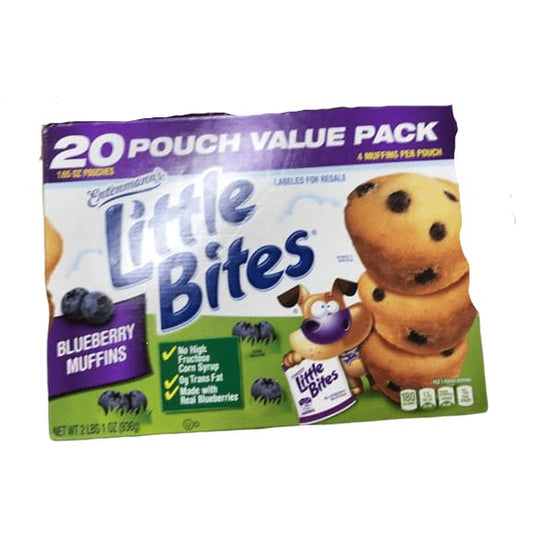 Entenmann's Little Bites Blueberry Muffins, 20 pk./1.65 oz. - ShelHealth.Com