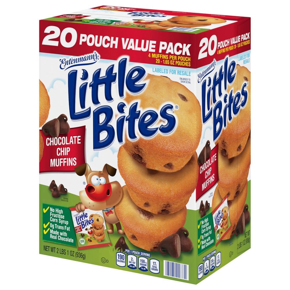 Entenmann’s Little Bites Chocolate Chip Muffins (1.65 oz. 20 pk.) - Breakfast - Entenmann’s