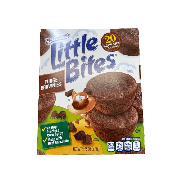 Entenmann's Entenmann's Little Bites Fudge Brownie Mini Muffins, 5 pouches, 9.75 oz