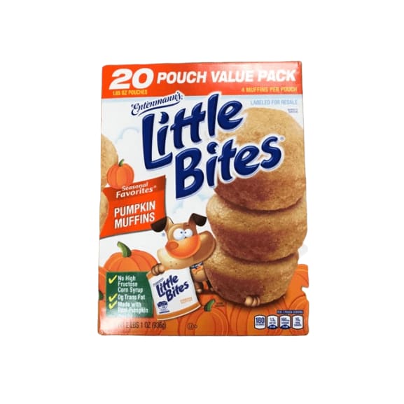 Entenmann's Little Bites Pumpkin Muffins, 20 pk. - ShelHealth.Com