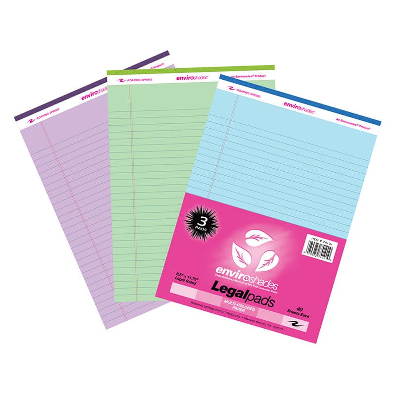 Enviroshades Legal Pads 3 Pack (Pack of 6) - Note Books & Pads - Roaring Spring Paper Products