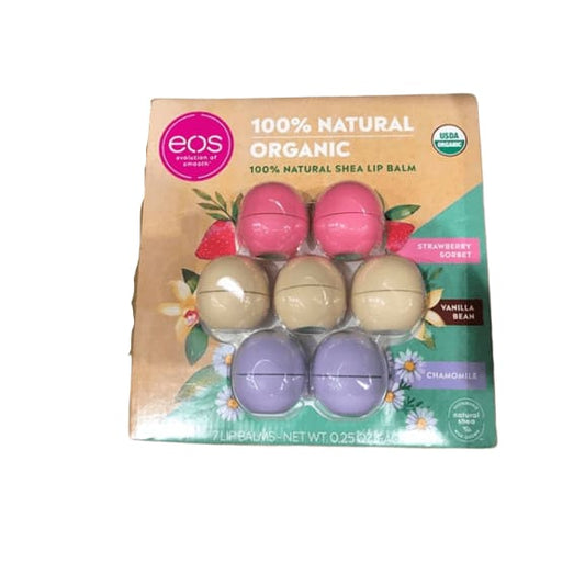 EOS 100% Natural and Organic Shea Lip Balm Sphere Variety Pack 7 Count - ShelHealth.Com