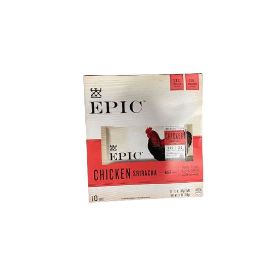 Epic EPIC Chicken Sriracha Protein Bars, Keto Consumer Friendly, 1.3 oz, 16 Count