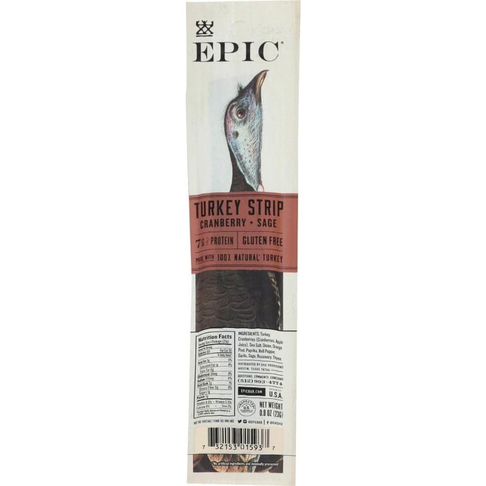 EPIC EPIC Cranberry Sage Turkey Strip, 0.8 oz