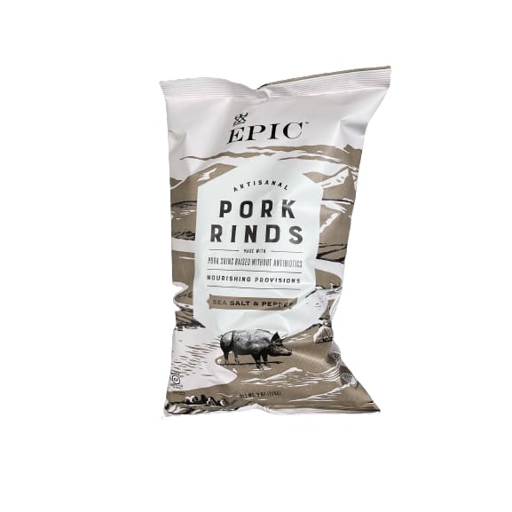 EPIC EPIC New Artisanal Pork Rinds Snack, Salt & Pepper,  8 oz.