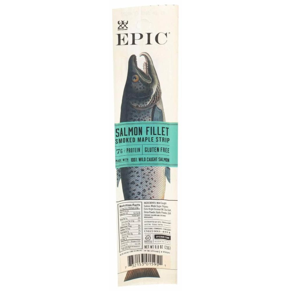 EPIC EPIC Salmon Fillet Smoked Maple Strip, 0.8 oz