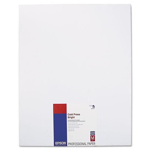 Epson Cold Press Bright Fine Art Paper 21 Mil 13 X 19 Textured Matte White 25/pack - School Supplies - Epson®