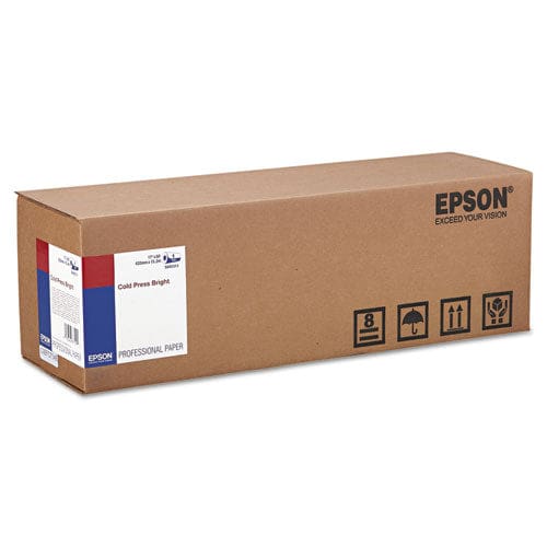 Epson Cold Press Bright Fine Art Paper Roll 19 Mil 17 X 50 Ft Textured Matte White - School Supplies - Epson®
