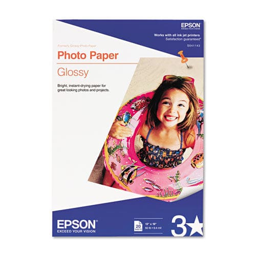 Epson Glossy Photo Paper 9.4 Mil 13 X 19 Glossy White 20/pack - School Supplies - Epson®