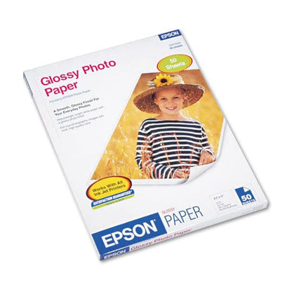 Epson Glossy Photo Paper 9.4 Mil 8.5 X 11 Glossy White 50/pack - School Supplies - Epson®