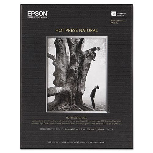Epson Hot Press Natural Fine Art Paper 17 Mil 17 X 22 Smooth Matte Natural 25/pack - School Supplies - Epson®